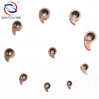 kupować Alternatywne powlekane brązowe wkładki do cięcia przecinkami, węglik spiekany, wkładki do cięcia CNC online manufacture